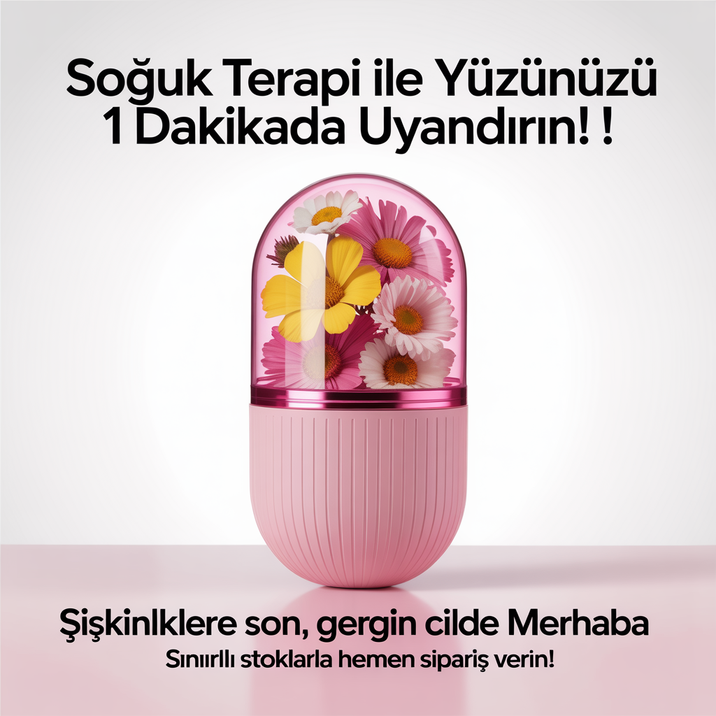 Cilt Bakım Buz Yüz Silindiri - Evde Spa Keyfi, Gözenek Sıkılaştırıcı, Anti-Aging | Caddea