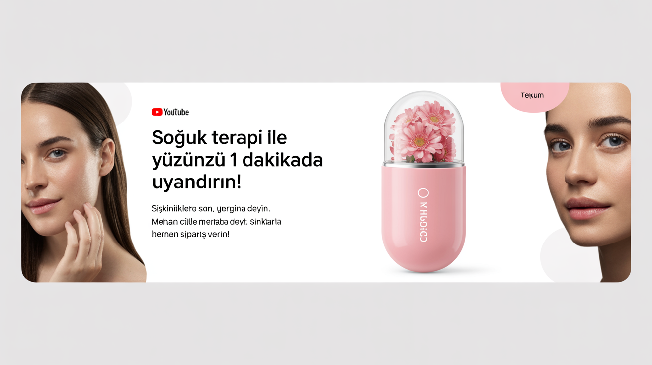 Cilt Bakım Buz Yüz Silindiri - Evde Spa Keyfi, Gözenek Sıkılaştırıcı, Anti-Aging | Caddea