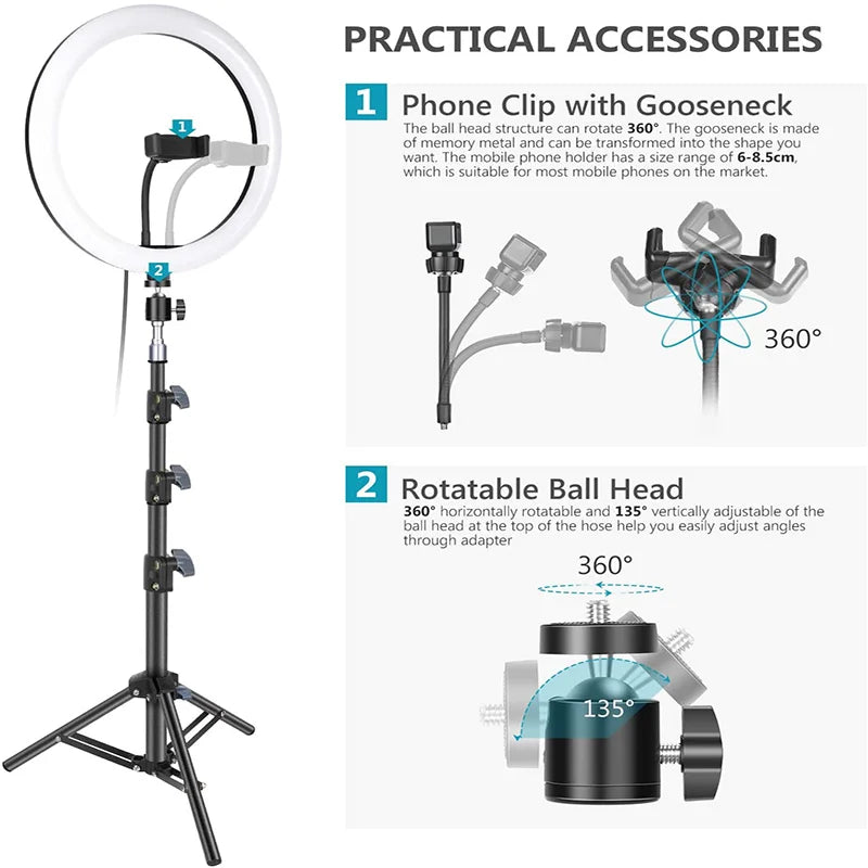 Ring Light 10 İnç LED - Uygun Fiyat, Tripod Dahil, Softbox Alternatifi | Caddea