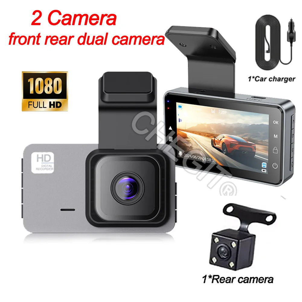 2 Kanallı Araç Kamerası 1080P Ön ve Arka Görüş Kamerası Araç Video Kaydedici