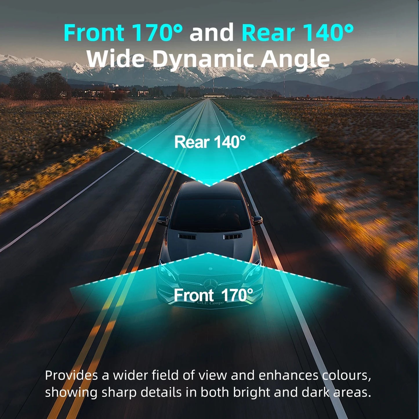 QOZ 4K Araç Kamerası Çift Lens 2.5K Arka Kamera WiFi GPS 24 Saat Park Monitörü