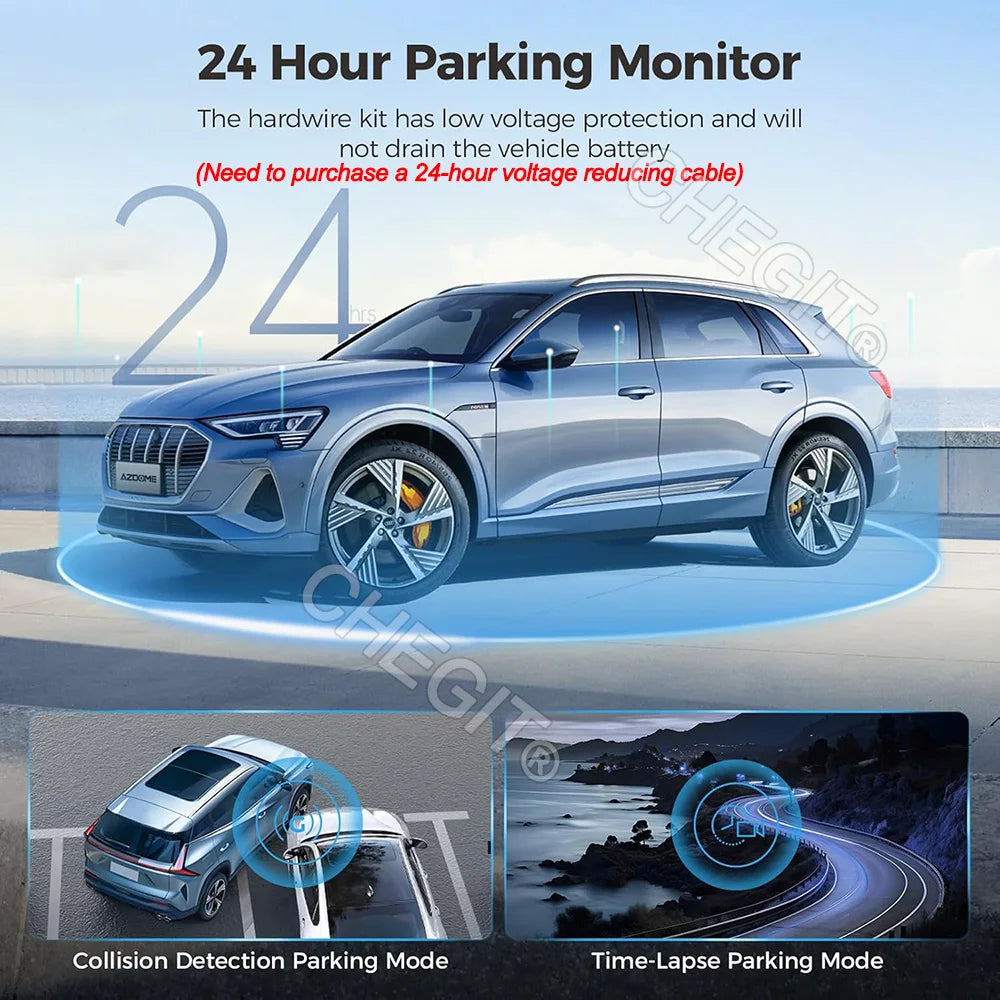 2 Kanallı Araç Kamerası 1080P Ön ve Arka Görüş Kamerası Araç Video Kaydedici