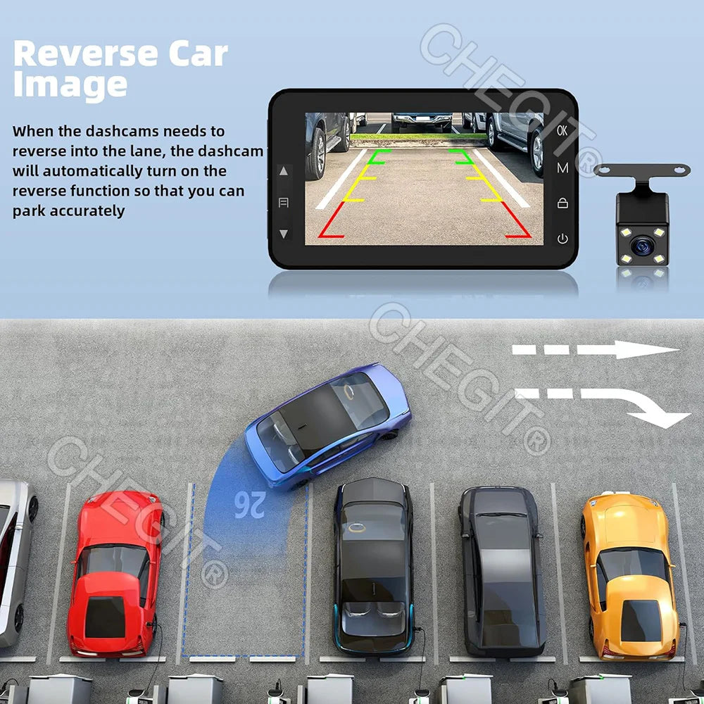 2 Kanallı Araç Kamerası 1080P Ön ve Arka Görüş Kamerası Araç Video Kaydedici