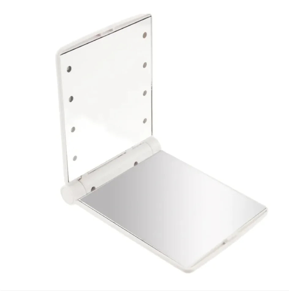 Katlanabilir LED Makyaj Aynası - Taşınabilir, Işıklı, Kompakt | Caddea